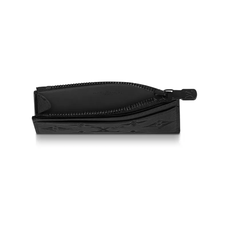 LOUIS VUITTON COIN Cow Leather Card Holder Regular Men's Black-3