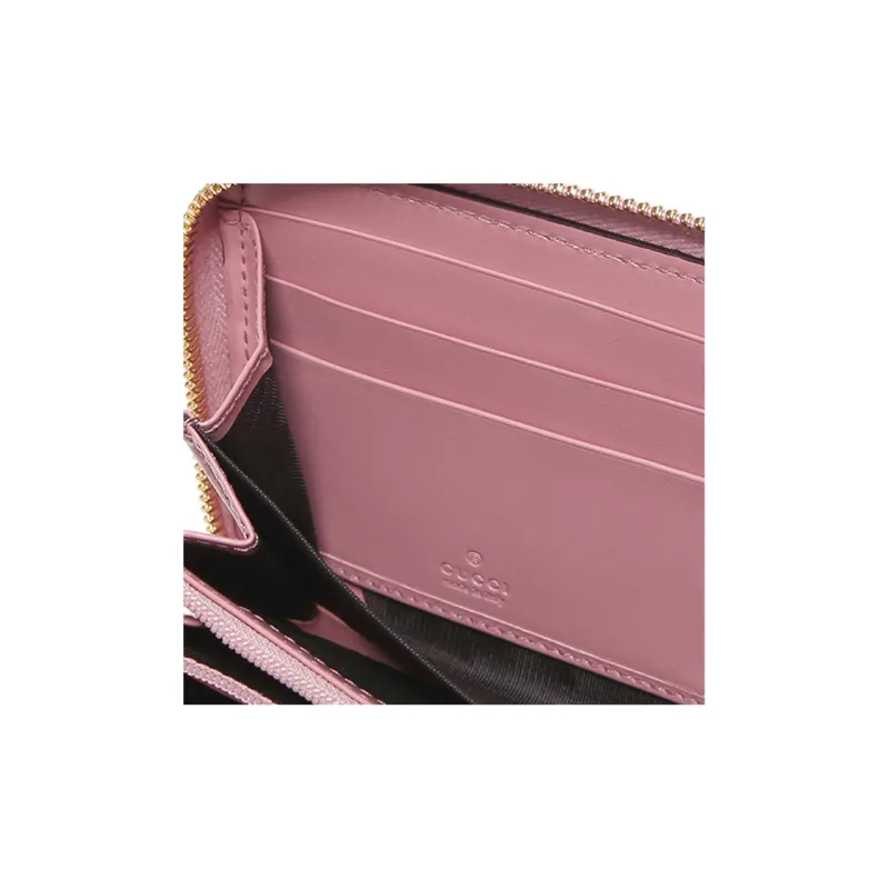 GUCCI Leather Wallet Women's Pink-4