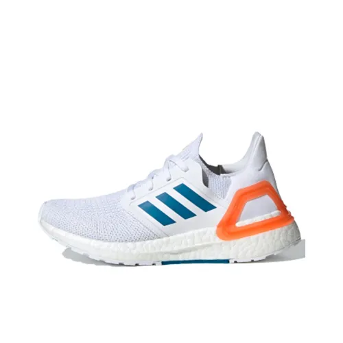adidas Ultraboost 20 Primeblue J White/Orange/Blue Children's Sunning Shoes Kids