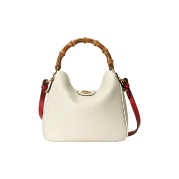 GUCCI Diana Leather Crossbody Bag Shoulder Bag Small Size Women's White