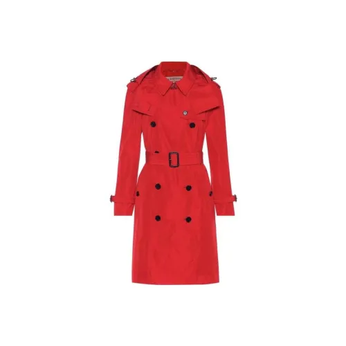 Burberry Trench Coats Women's Red