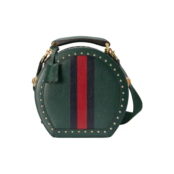 GUCCI Leather Hats & Caps Storage Box, Shoulder Bag, Crossbody Bag Mini Women's Green