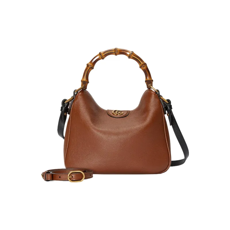 GUCCI Diana Leather Portable Crossbody Bag, Shoulder Bag Trumpets Women's Brown-1