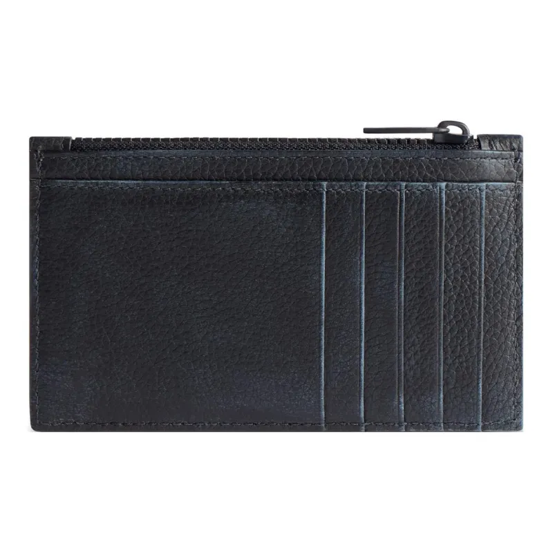 Balenciaga Car Grained Calfskin Card Holder Men's Black/Gray-2