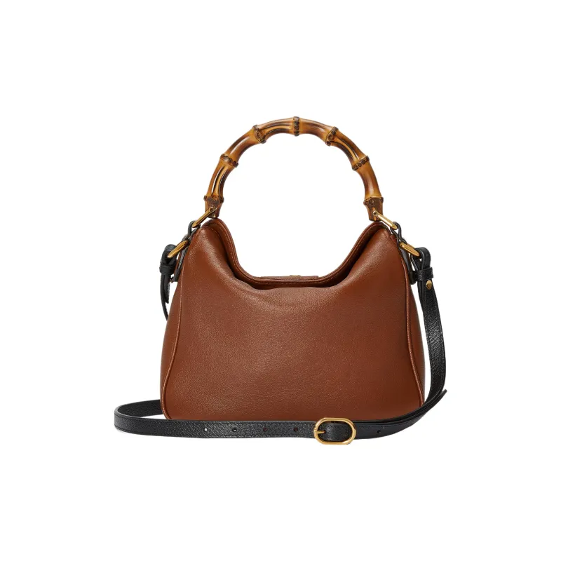 GUCCI Diana Leather Portable Crossbody Bag, Shoulder Bag Trumpets Women's Brown-4