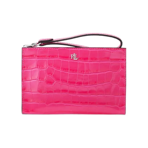 Polo Ralph Lauren Leather Clutch Women's Pink