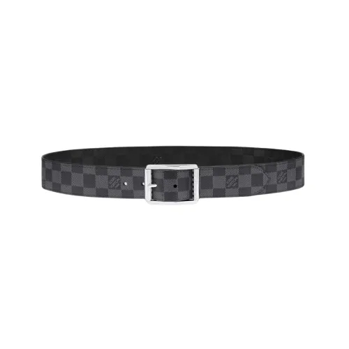 LOUIS VUITTON Leather Belts Men Black