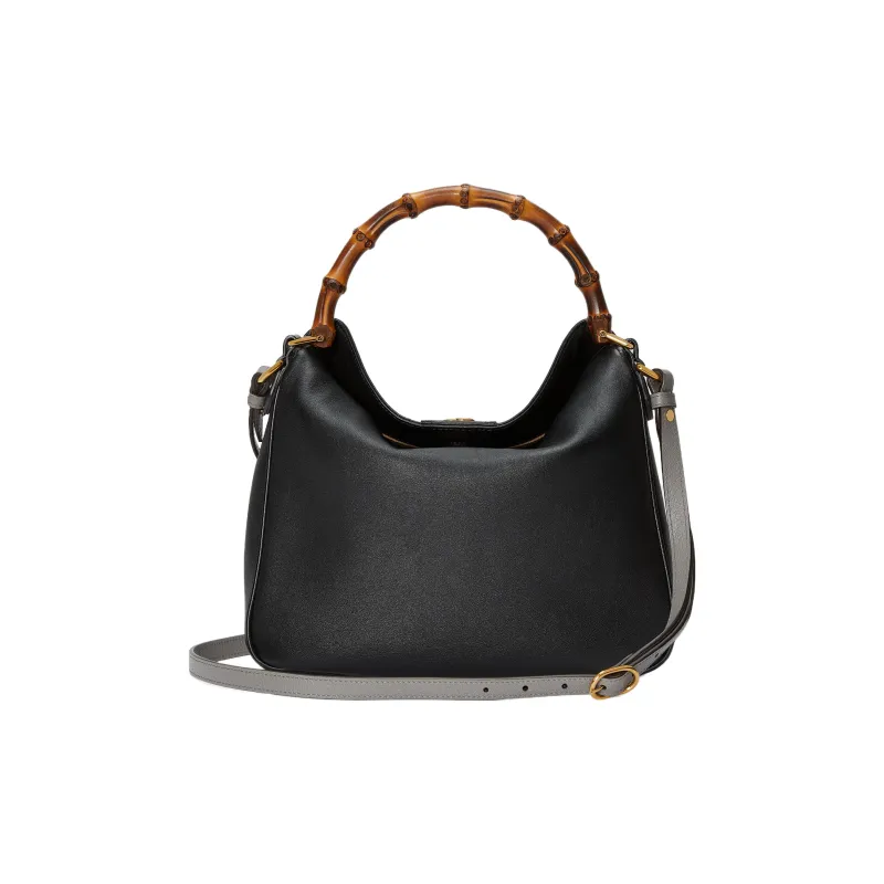GUCCI Diana Leather Crossbody Bag Shoulder Bag Medium Size Women's Black-3