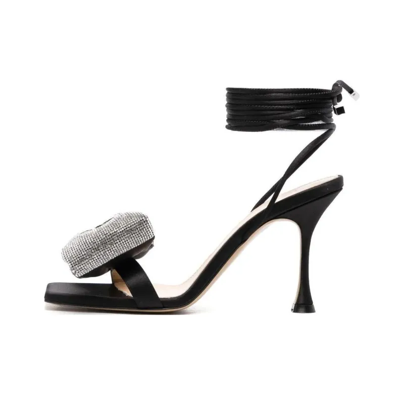 MACH & MACH Nicole Bow Embellished Heeled Sandals Women's-0