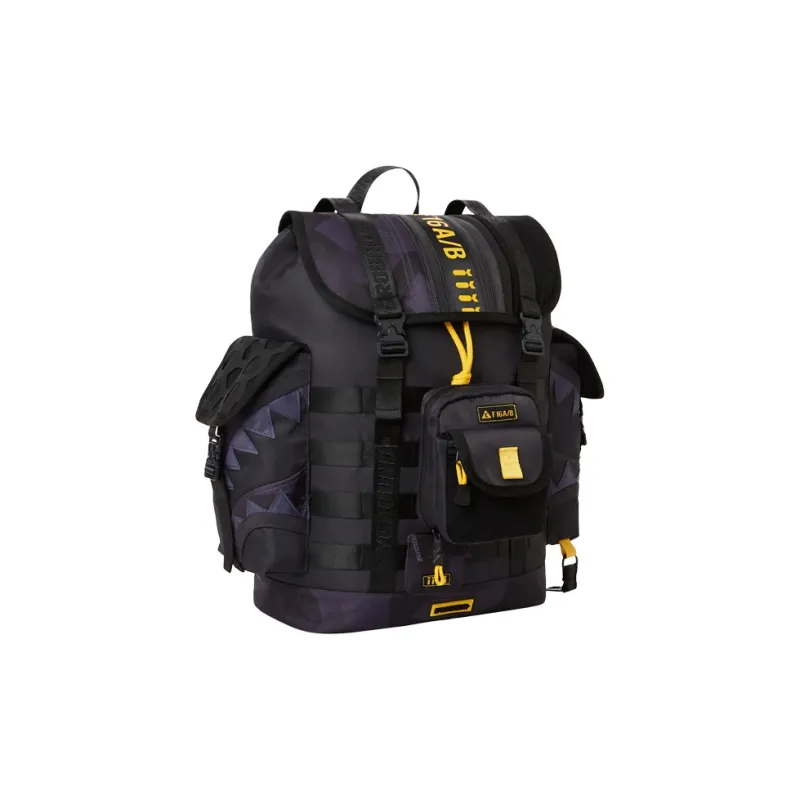 SPRAYGROUND Polyester Backpack Large Size Unisex Gray-1