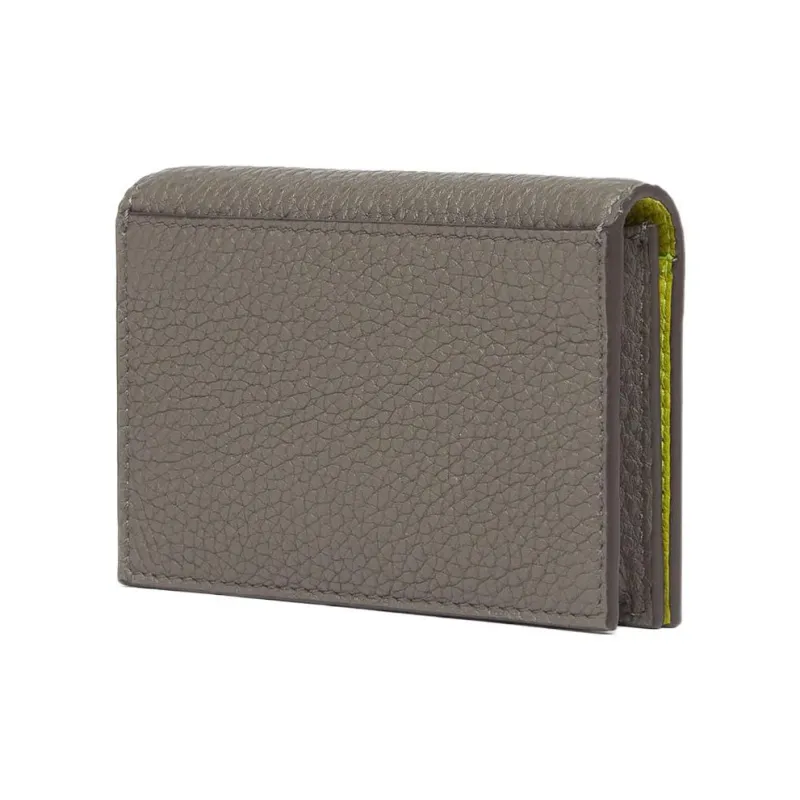FENDI Leather Card Holder Card Holder Card Holder Men's Gray-1