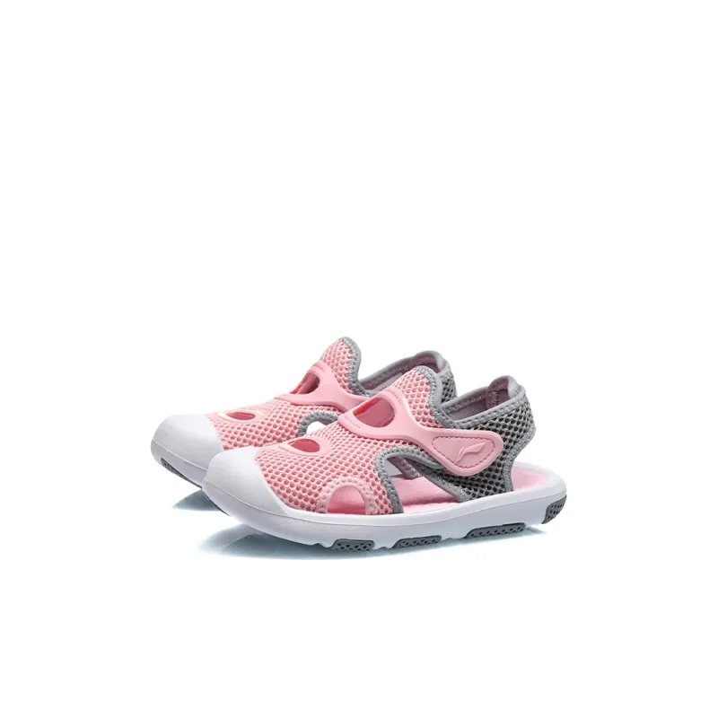 LINING YOUNG Slip Resistant Children's Sandals Gray Pink Children Aged 3 7 Years Old-3
