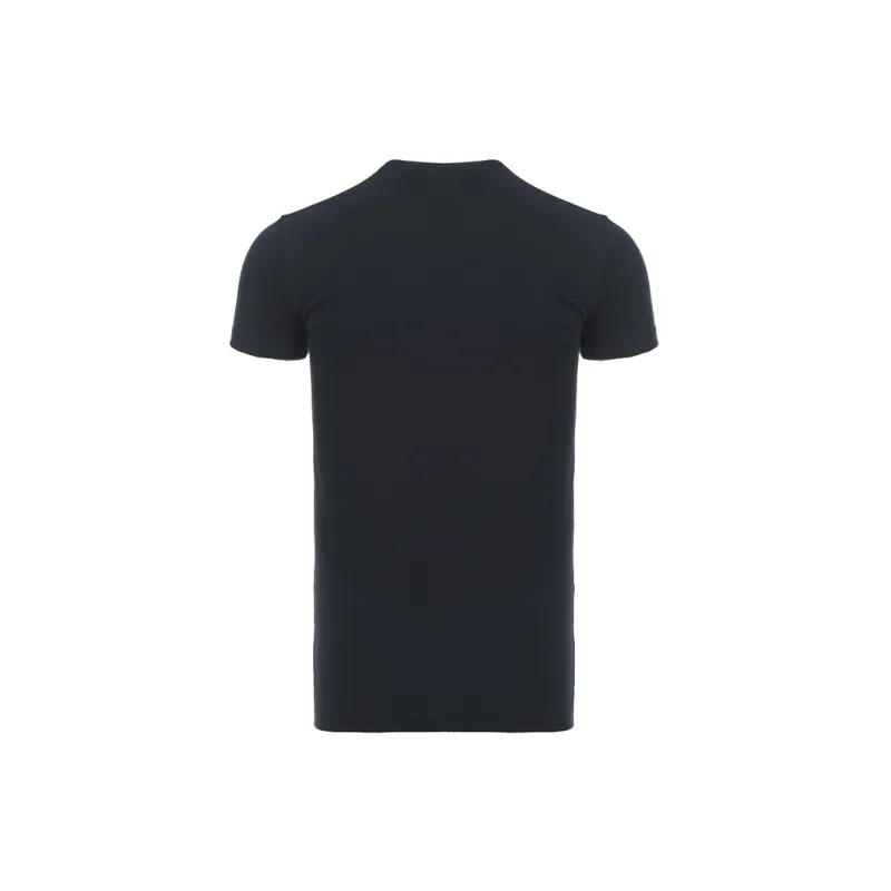 EMPORIO ARMANI Logo Print Crew Neck Pullover Short Sleeved T Shirt Men's Dark Blue-1