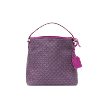 EMPORIO ARMANI Cow Leather Tote Bag Shopping Bag Handbag Regular Women's Fuchsia
