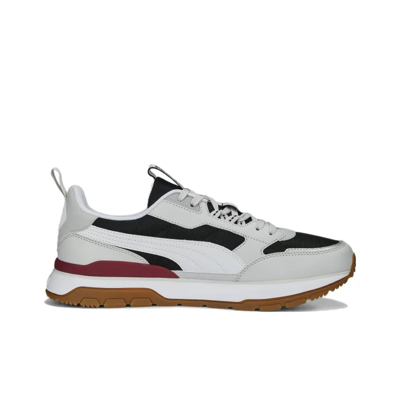PUMA R78 Anti Slip Wear Resistant Low Top Running Shoes Unisex Gray White Red-1