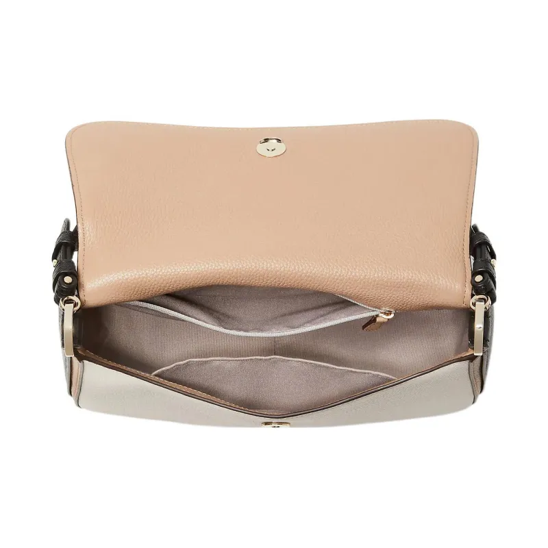 Kate Spade Hudson Leather Handbags Shoulder Bags Women's Milk White Multicolor-3
