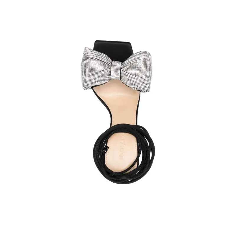 MACH & MACH Nicole Bow Embellished Heeled Sandals Women's-4