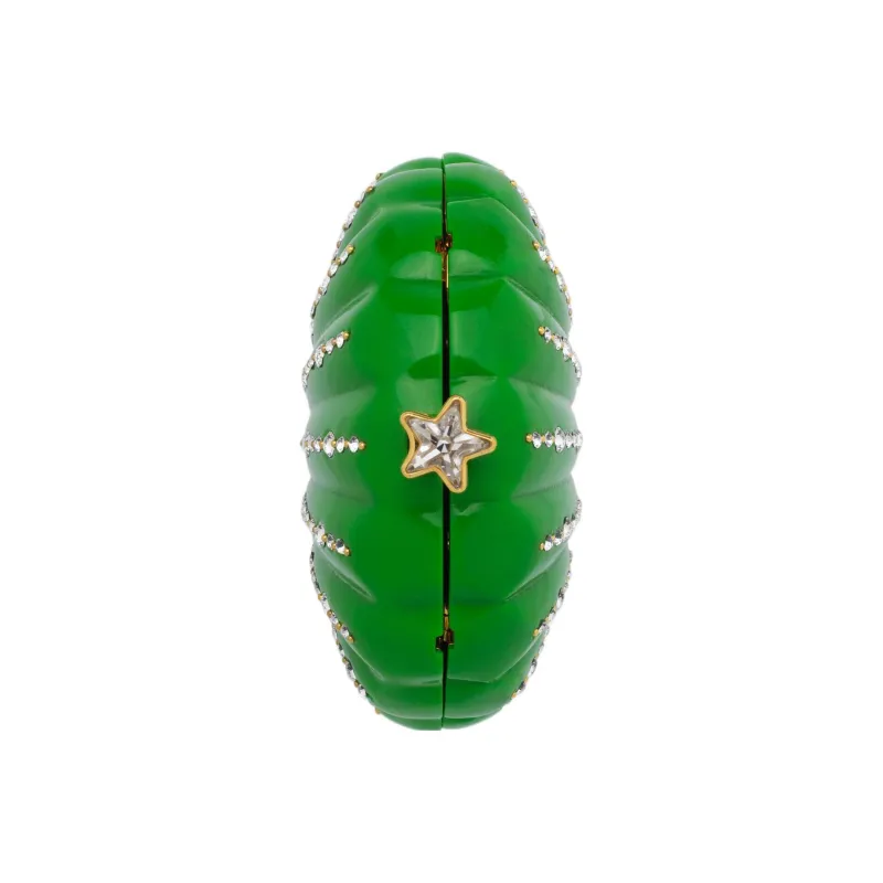 GUCCI Resin Eveningwear One Shoulder Crossbody Clutch Regular Women's Green-5