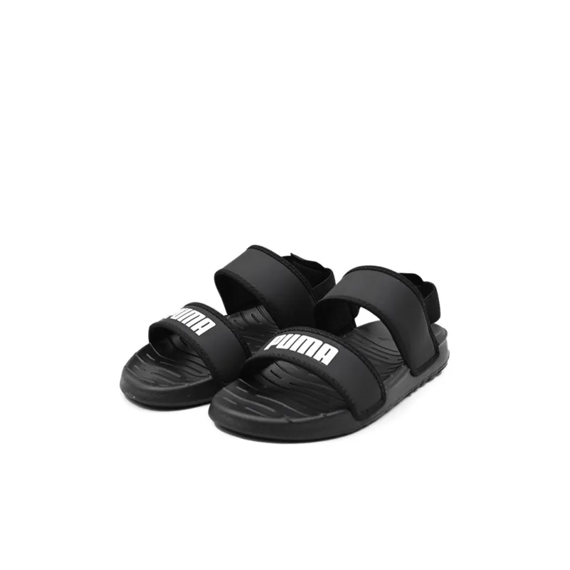 Puma Soft Sandal Little Kid 'Black White'-2