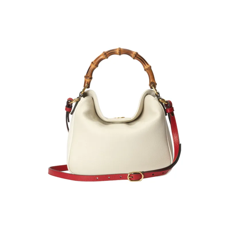 GUCCI Diana Leather Crossbody Bag, Shoulder Bag Trumpets Women's White-4