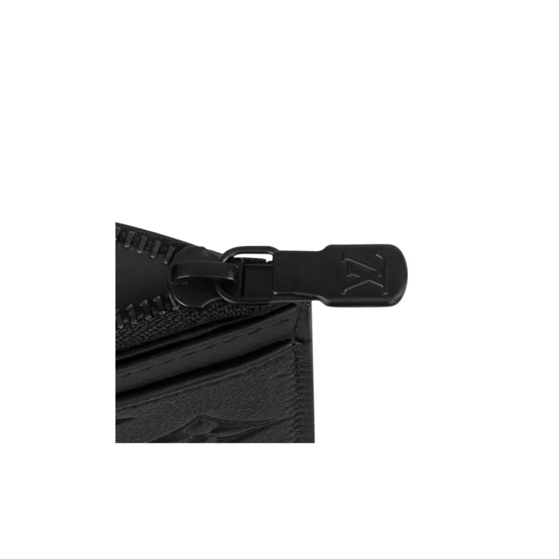 LOUIS VUITTON COIN Cow Leather Card Holder Regular Men's Black-5