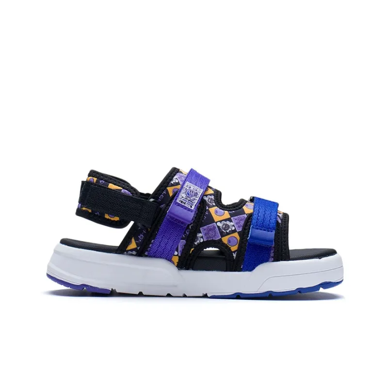 LINING YOUNG Coca Sandal Black Purple Teenagers-1