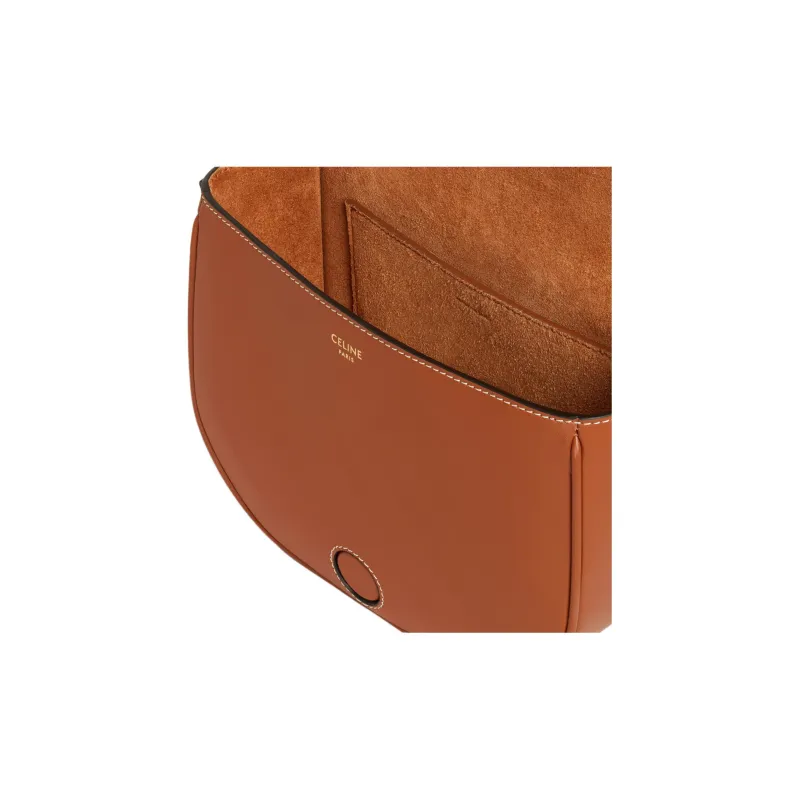 CELINE Cuir Triomphe Smooth Cow Leather Shoulder Bag Crossbody Bag Women's Tawny-3