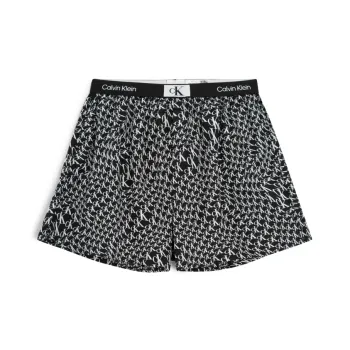 CK/Calvin Klein SS23 Boxer Shorts Men's 1 Pack Black Background With White Lettering
