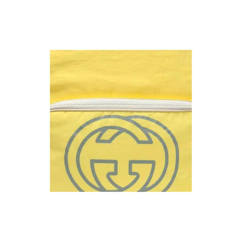 GUCCI Nylon Backpack Unisex Light Yellow-3