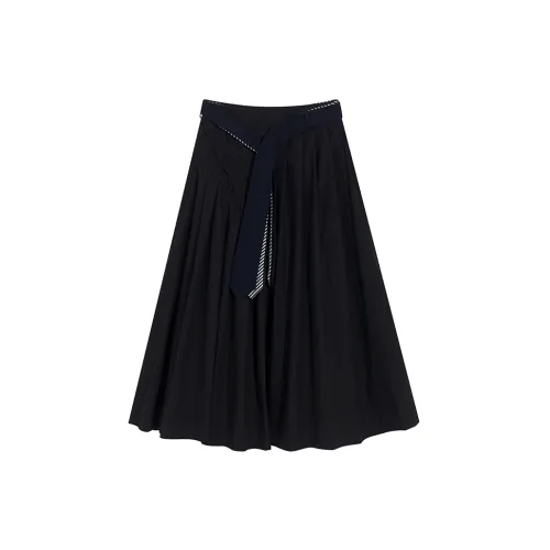 Ouyang Casual Long Skirts Women's Black