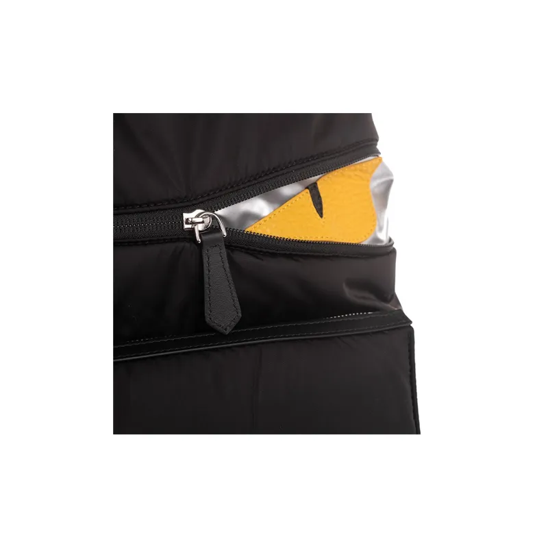 FENDI Cow Leather Backpack Men's Black-4