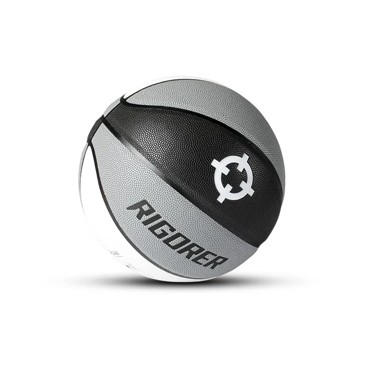 RIGORER PU Basketball Black White Gray Size 7 Training Unisex-1