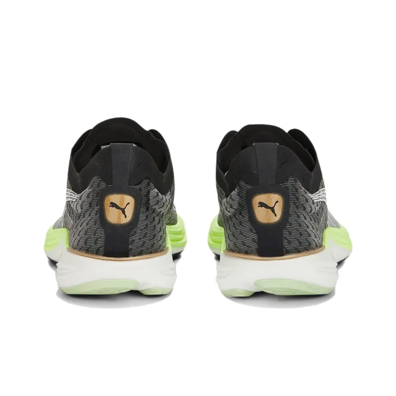PUMA Liberate Nitro Anti Slip Wear Resistant Low Top Running Shoes Women's Black Green White-3