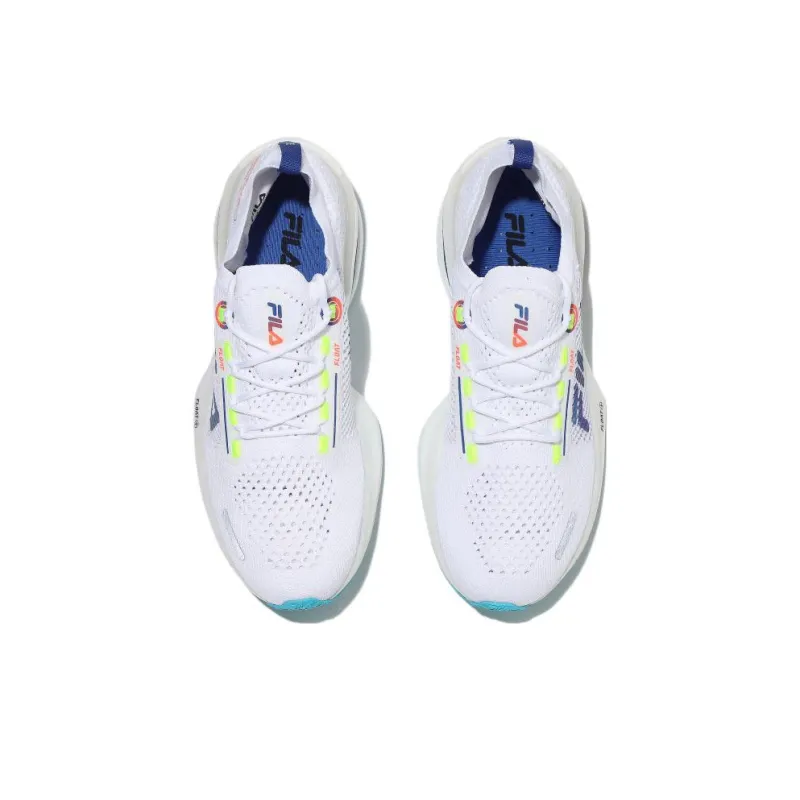 FILA FLOAT ELITE Anti Slip Wear Resistant Low Top Running Shoes Men's White Blue Korean Style-1