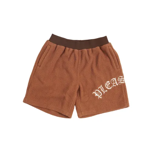 PLEASURES Casual Shorts Men Brown