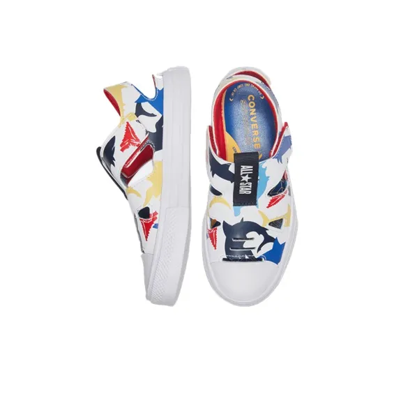 Converse Chuck Taylor All Star Slip-Resistant Children's Sandals White Red Blue Children Aged 3-7 Years Old-3