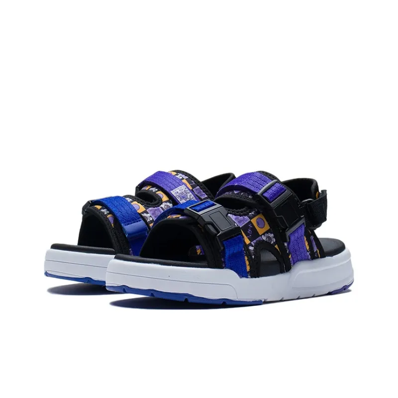 LINING YOUNG Coca Sandal Black Purple Teenagers-2