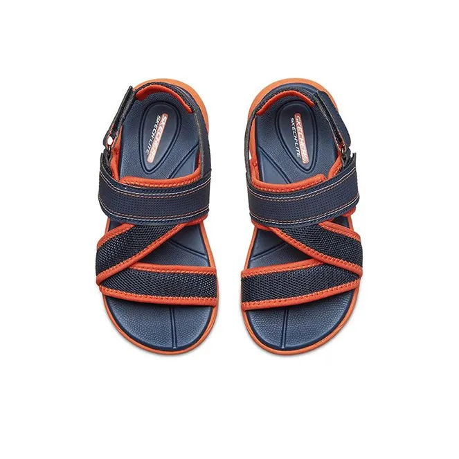 Skechers Supreme Durable Breathable Children's Sandals Blue Orange Teenagers-4