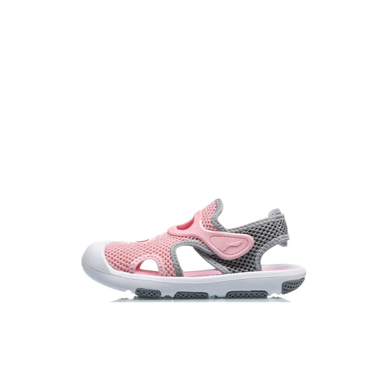 LINING YOUNG Slip Resistant Children's Sandals Gray Pink Children Aged 3 7 Years Old-0