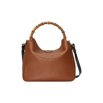 GUCCI Diana Leather Portable Crossbody Bag, Shoulder Bag Medium Size Women's Brown