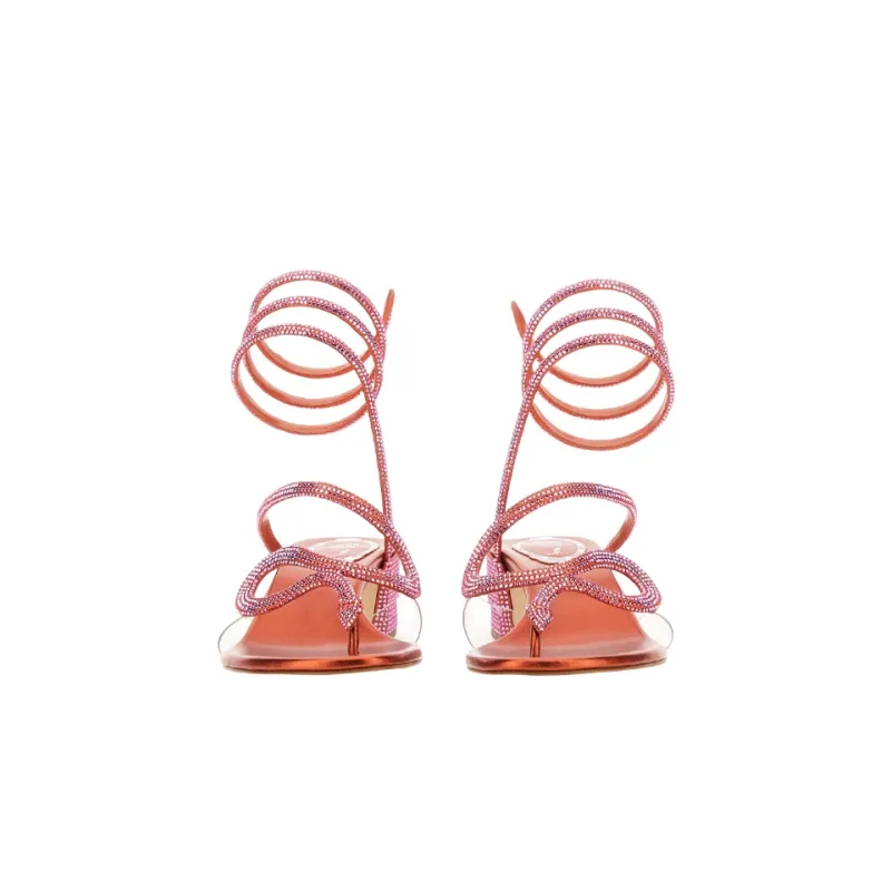René Caovilla Rhinestone embellished Mid heel Sandals-2