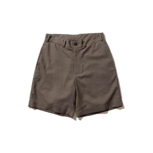 Beams Casual Shorts Men Plaid Brown