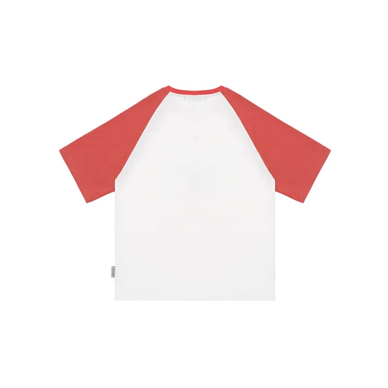 EMPTY REFERENCE Short Sleeved T Shirts Unisex Red White-1
