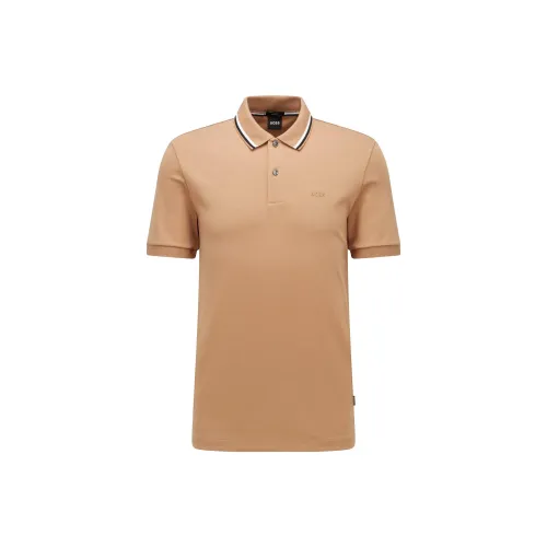 HUGO BOSS Polo Shirts Men Beige