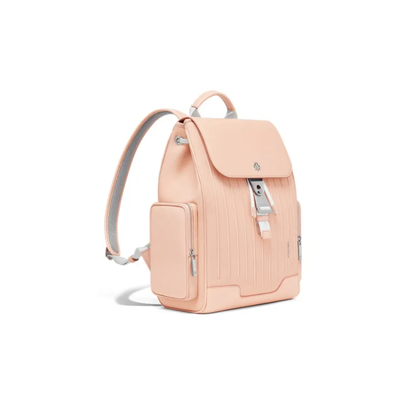 RIMOWA Never Still Canvas With Leather Backpack Small Size Women's Pink-1