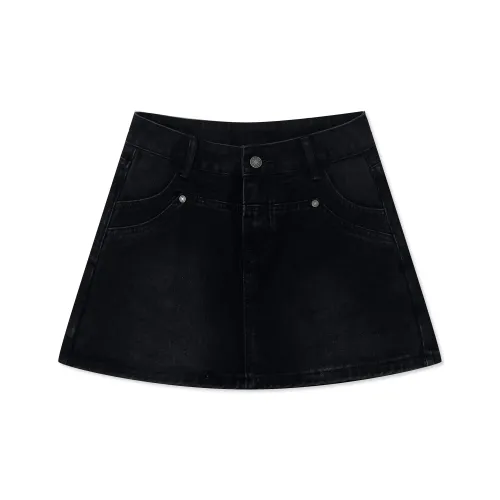 FOREVER 21 Denim Short Skirts Women's Black