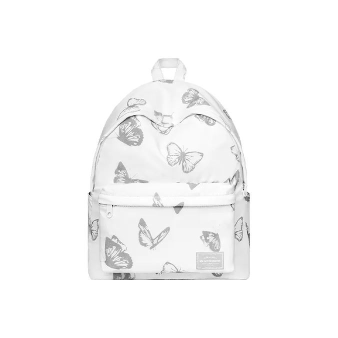 MR.ACE HOMME Polyester Reflective Butterfly Casual Backpack Laptop Bag In Trendy And Cool Style Regular Women's White-1