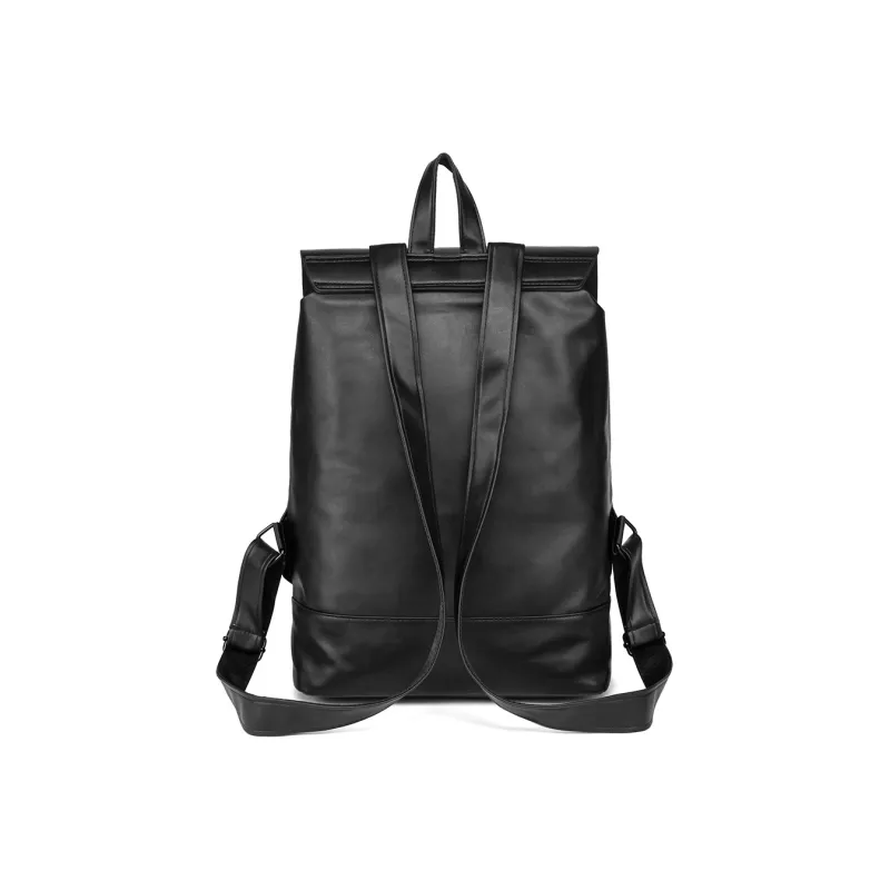 NOMK PU Cortex Laptop Backpack Regular Unisex Black/White-9
