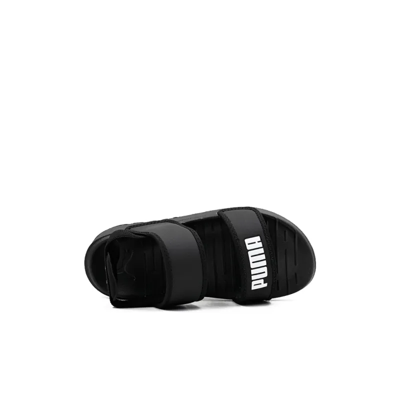 Puma Soft Sandal Little Kid 'Black White'-3