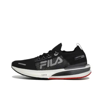 FILA FLOAT ELITE Anti-Slip Wear-Resistant Low-Top Running Shoes Men's Black White Red Korean Style